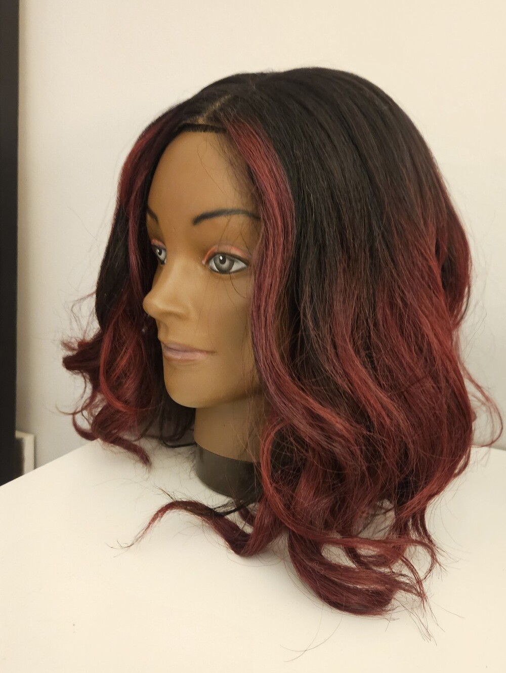 Red Ombre Women's Wig - Stylish Two-Tone Hair